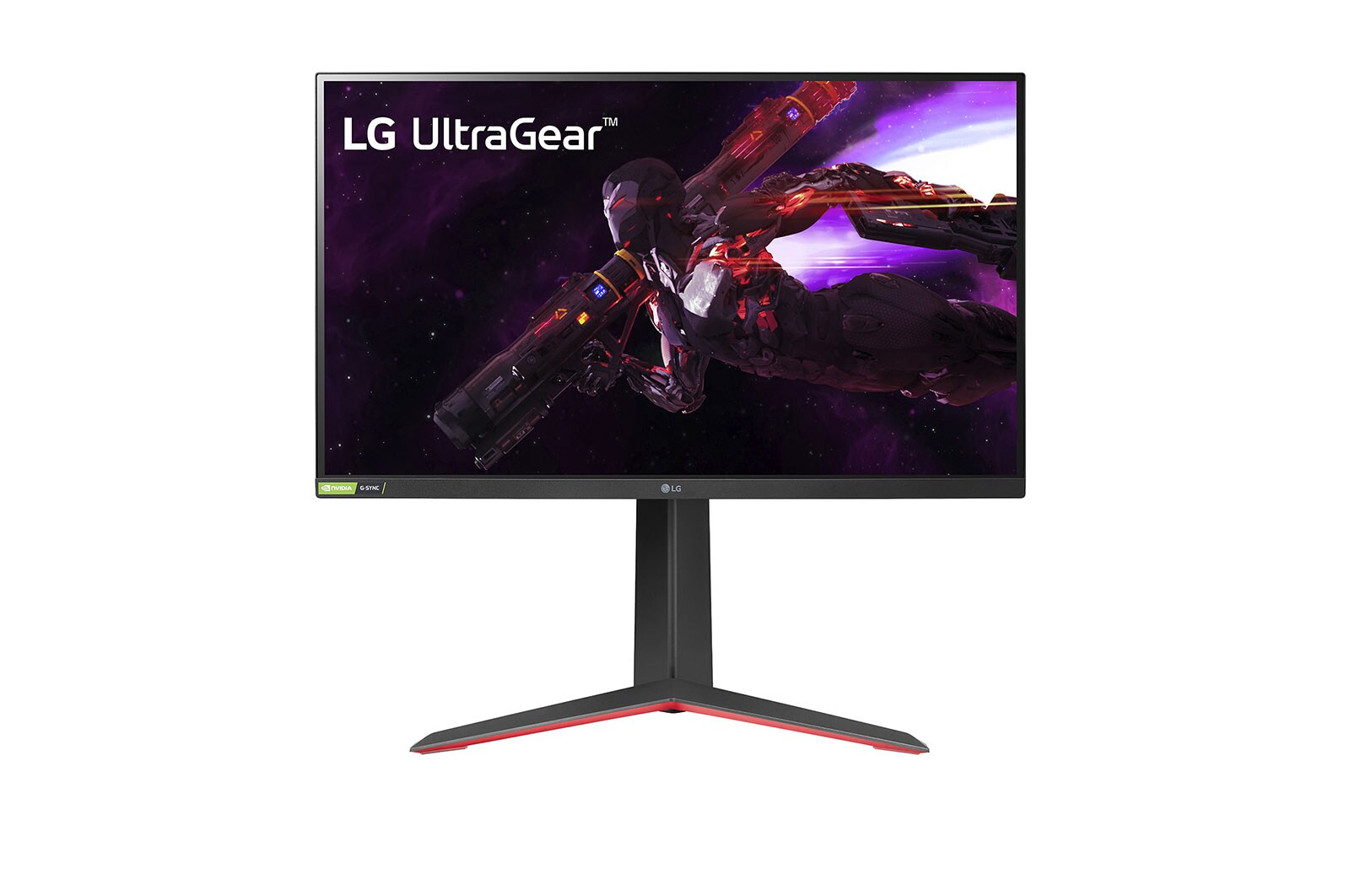 Vue avant de Moniteur de jeu IPS de 27 po UltraGear™ Nano, IPS 1 ms, avec compatibilité NVIDIA® G-SYNC® 27GP850P-B