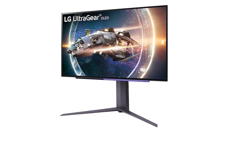 LG Moniteur de jeu UltraGear™ OLED de 27'' QHD offrant une fréquence de rafraîchissement de 240 Hz et un temps de réponse de 0,03 ms (GtG), 27GR95QE-B