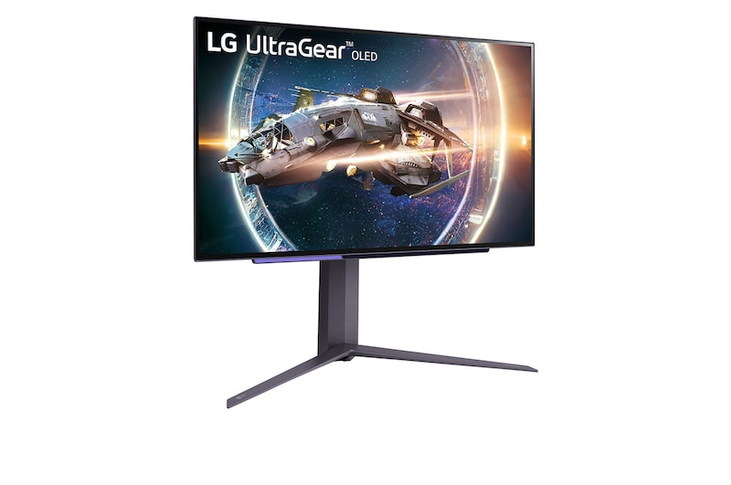 LG Moniteur de jeu UltraGear™ OLED de 27'' QHD offrant une fréquence de rafraîchissement de 240 Hz et un temps de réponse de 0,03 ms (GtG), 27GR95QE-B