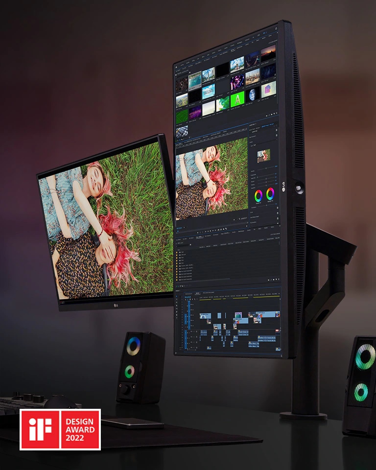 LG QHD Monitor Ergo Dual rondom jou ontworpen