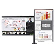 LG Moniteur QHD Ergo Dual 27 pouces avec configuration en série, 27QP88DP-BS