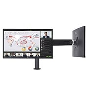 LG Moniteur QHD Ergo Dual 27 pouces avec configuration en série, 27QP88DP-BS
