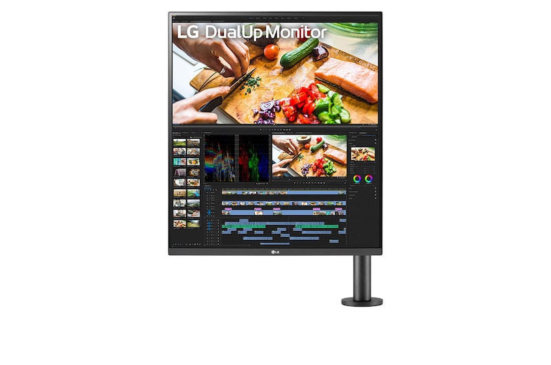 Vue avant de Moniteur DualUp 16:18 de 27,6 pouces avec support Ergo et USB Type-C™ 28MQ780-B