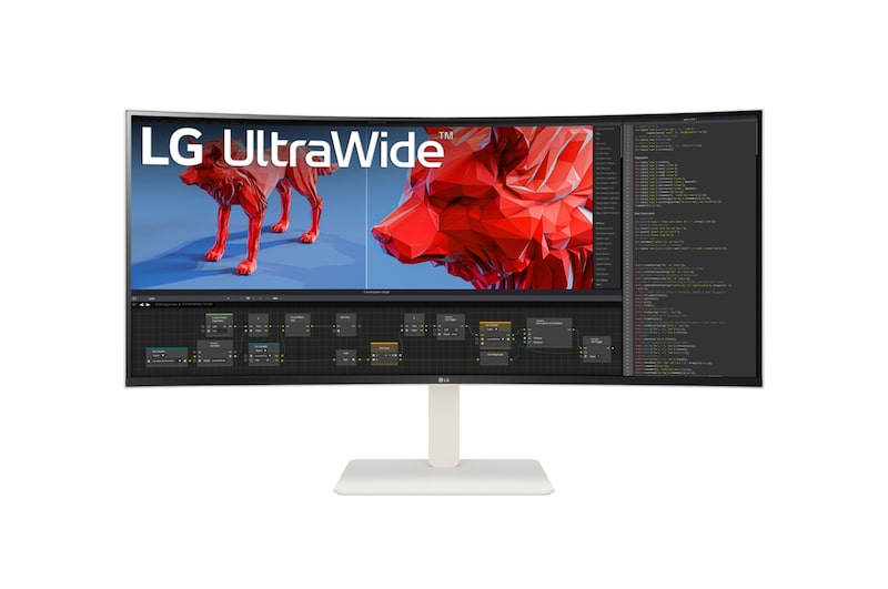 Vue avant de Moniteur incurvé UltraWide™ QHD+ (3 840x1 600) de 38 pouces 38WR85QC-W