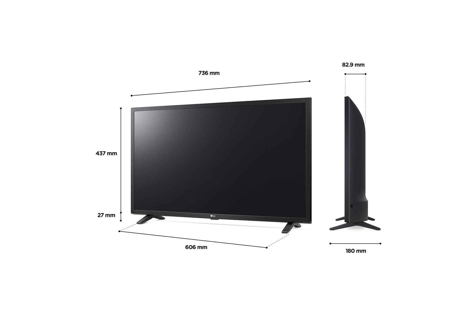 LG 32 pouces LG LED UHD LQ63 4K Smart TV - 32LQ63006LA, 32LQ63006LA