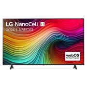 Vue avant de Smart TV LG NanoCell AI NANO81 4K de 65 pouces 2024 65NANO81T6A