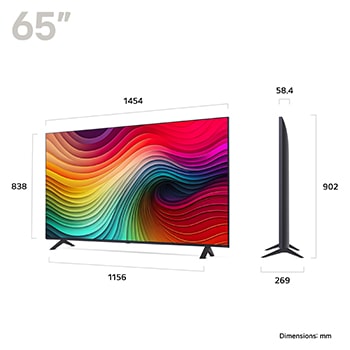 LG Smart TV LG NanoCell AI NANO81 4K de 65 pouces 2024, 65NANO81T6A