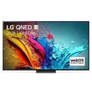 Vue avant de Smart TV LG QNED AI QNED86 4K 86 pouces 2024 86QNED86T6A