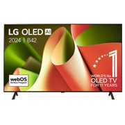 Vue avant de 77 pouces LG OLED AI B4 4K Smart TV OLED77B4 OLED77B42LA