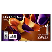 Vue avant de 97 pouces LG OLED evo AI G4 4K Smart TV OLED97G4 OLED97G45LW