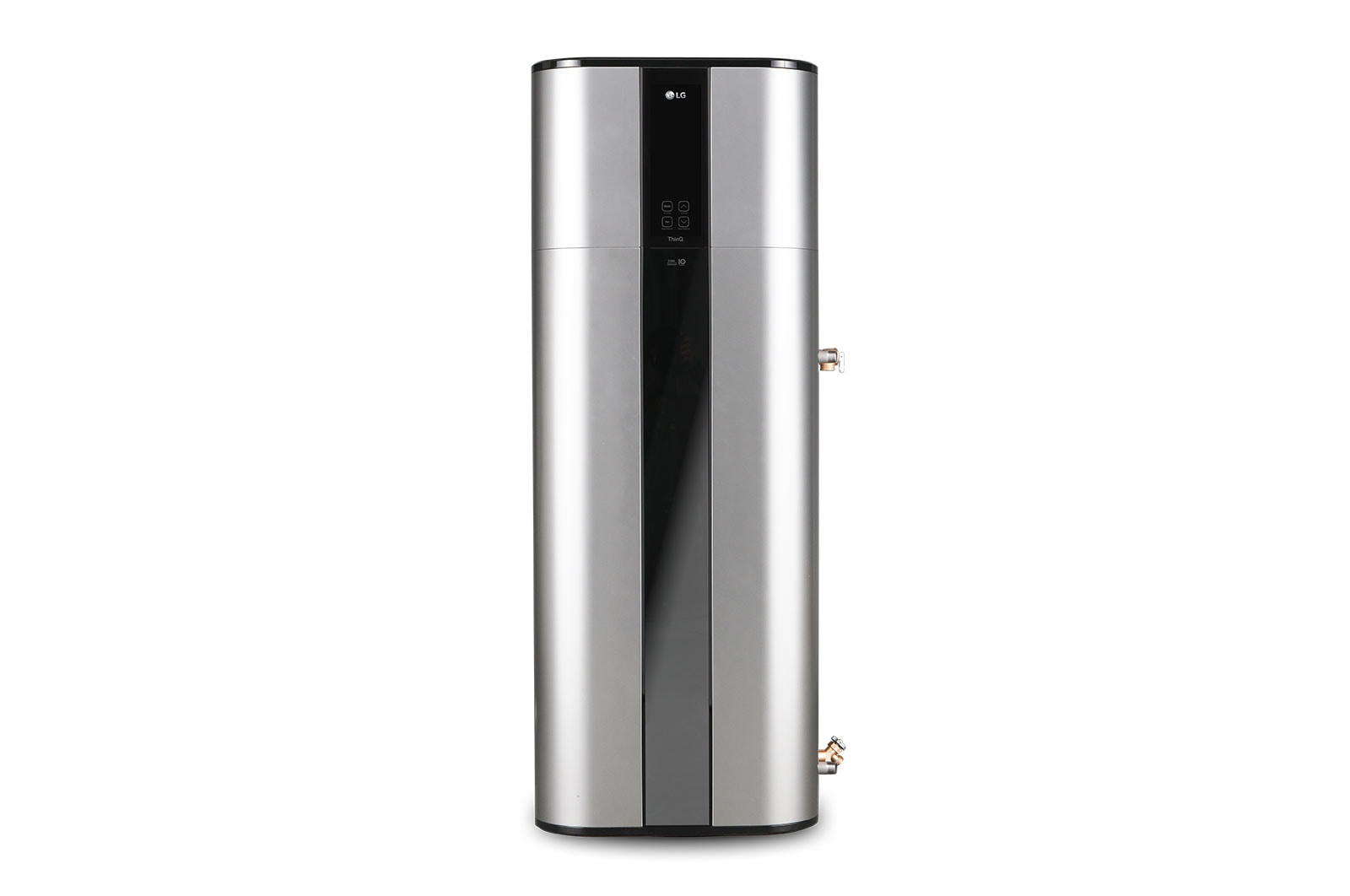 Vue avant de 200L, Chauffe-eau à pompe à chaleur Inverter LG, silencieux et économe en énergie avec un design épuré WH20S
