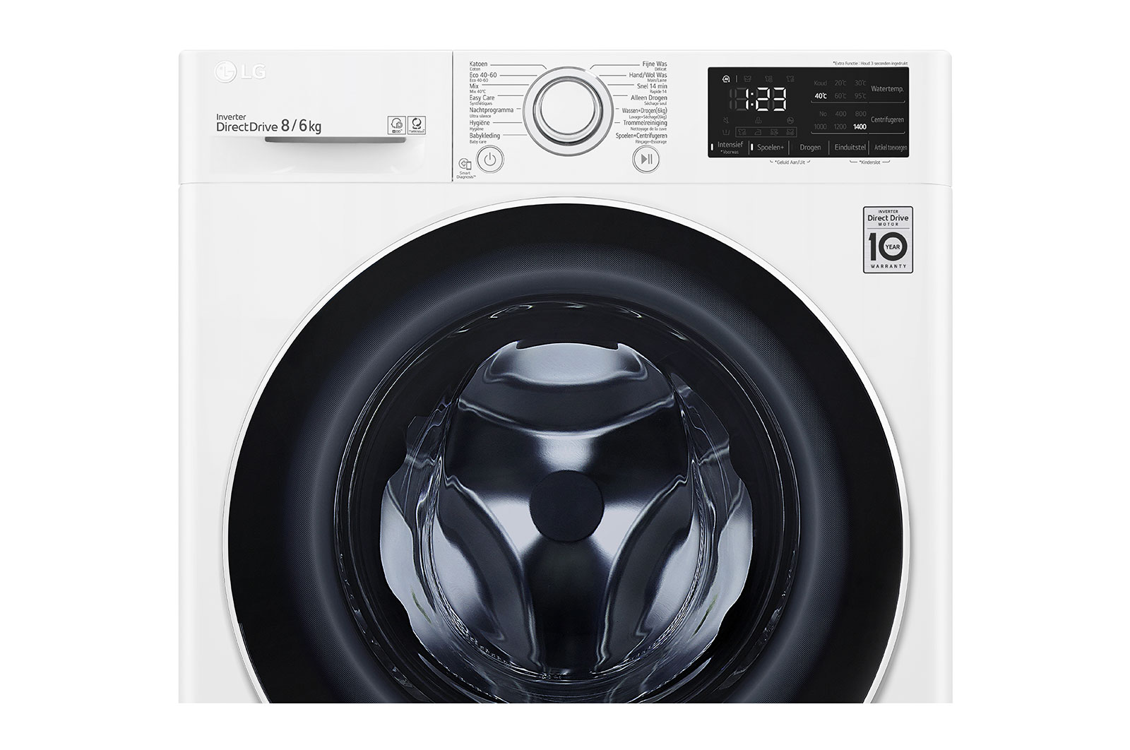 LG Moteur AI DD™ reconnait votre linge | E | 8 kg lavage / 6 kg séchage, GD3V308N0