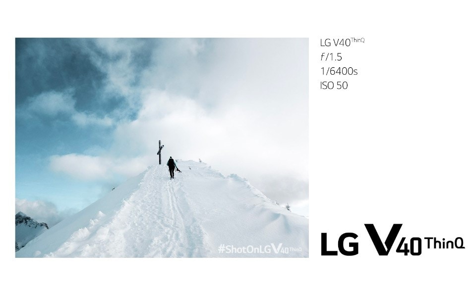 A shot taken with the LG V40ThinQ, of the snowy Tyrol mountains | More at LG MAGAZINE