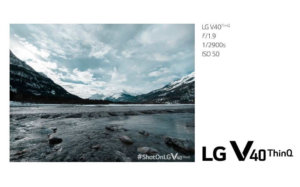 A shot taken with the LG V40ThinQ of a stunning icy lake in Tyrol during winter | More at LG MAGAZINE
