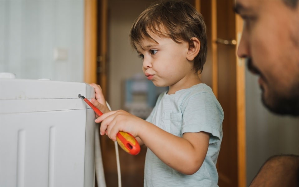 Heat pump tumble dryer for families