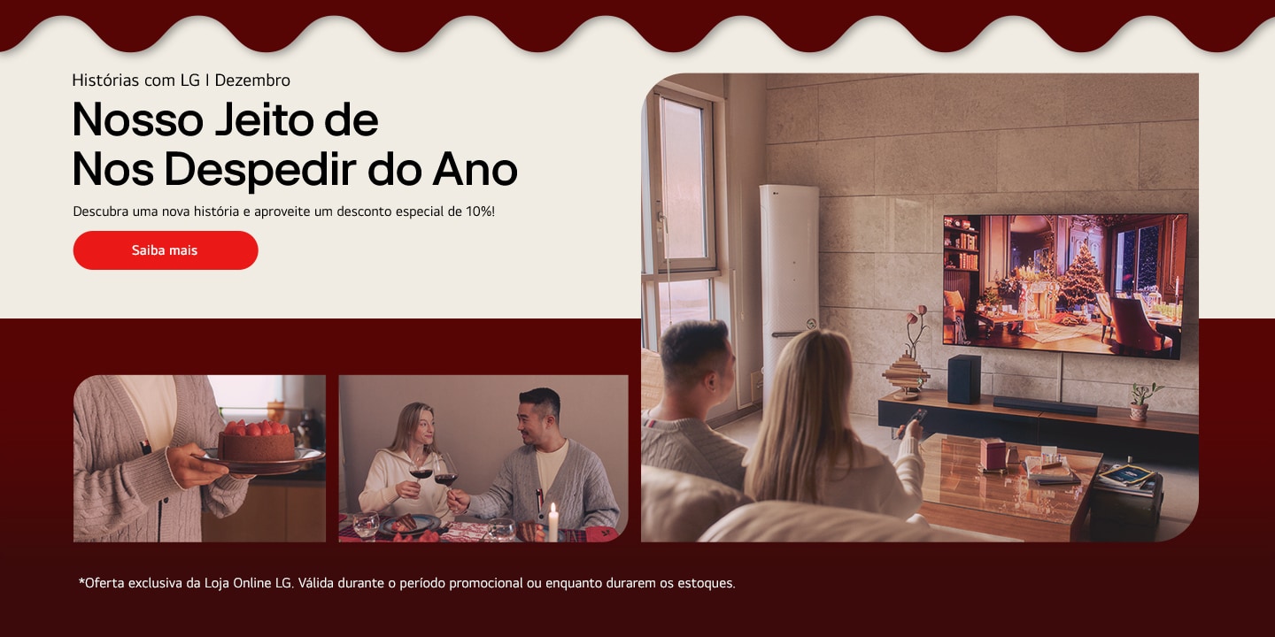 Imagem apresentando eletrodomésticos LG.	