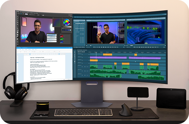 Foto de produto do monitor OLED