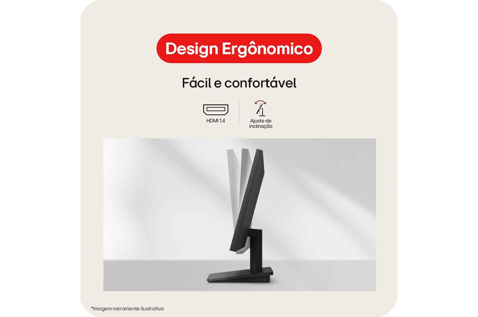 front view of the monitor with the stand down