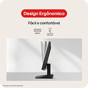 front view of the monitor with the stand down