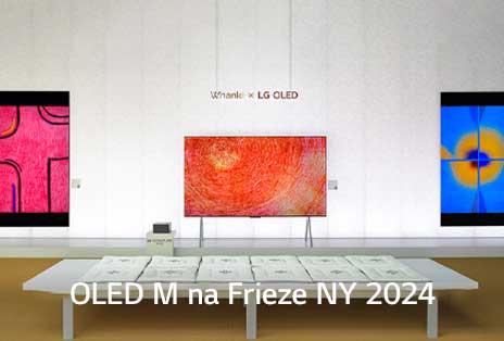 Obras de arte apresentadas em uma OLED M.