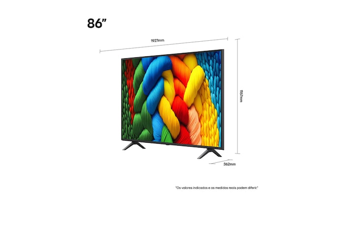 Comparação antes e depois de como o LG 4K Super Upscaling melhora a qualidade da imagem. Dois painéis mostrando a mesma imagem de um pássaro colorido pousado em um galho em uma floresta; o painel da direita está desbotado. O título fala sobre como o 4K Super Upscaling melhora a resolução, o brilho e a nitidez. 