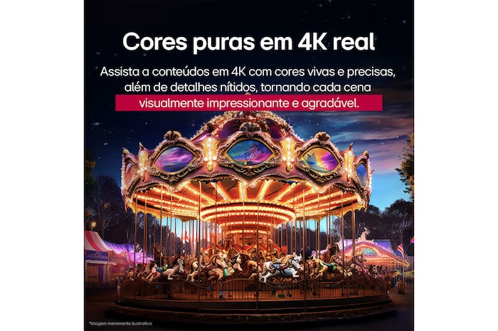 A tela de uma LG TV com um AI Magic Remote em primeiro plano. O botão AI está destacado, e um balão de fala mostra o texto: “Sugira um filme de que eu goste”. Na tela, vemos o ícone do usuário E, indicando como o AI Voice ID foi capaz de identificar qual era o usuário e fornecer recomendações personalizadas com base apenas na sua voz.