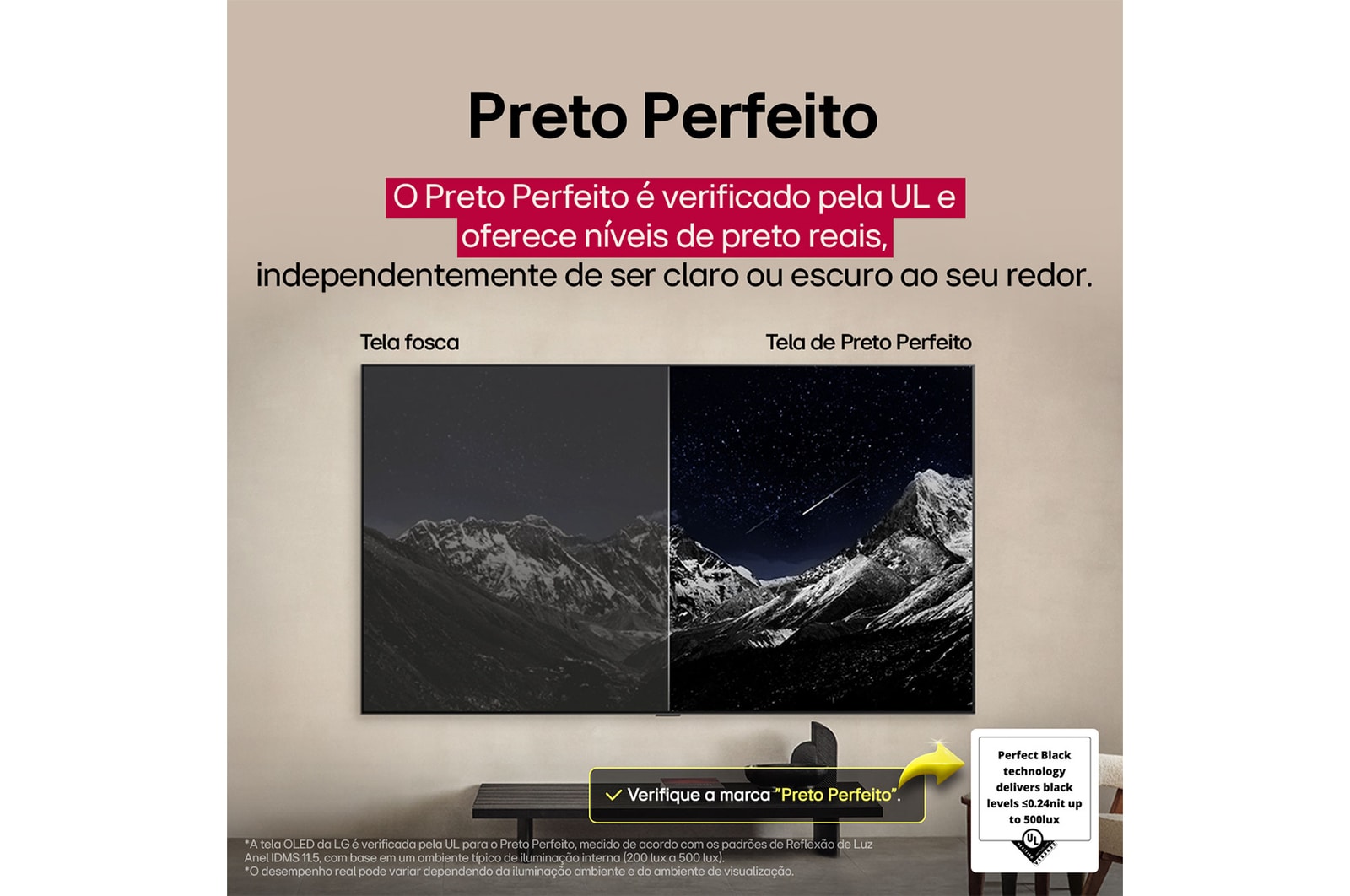 A tela de uma LG TV com um AI Magic Remote em primeiro plano. O botão AI está destacado, e um balão de fala mostra o texto: “Sugira um filme de que eu goste”. Na tela, vemos o ícone do usuário E, indicando como o AI Voice ID foi capaz de identificar qual era o usuário e fornecer recomendações personalizadas com base apenas na sua voz. 
