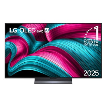 Vista traseira da Smart TV 4K LG OLED evo AI C5.