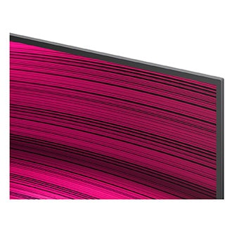 Vista lateral da Smart TV 4K LG OLED evo AI C5.