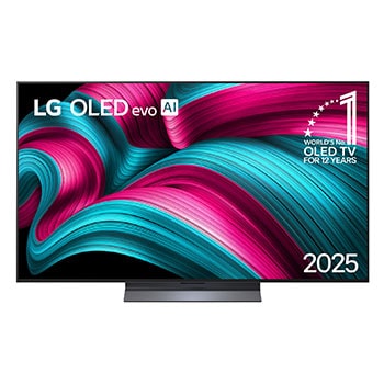 Vista traseira da Smart TV 4K LG OLED evo AI C5.