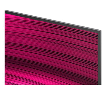 Vista lateral da Smart TV 4K LG OLED evo AI C5.