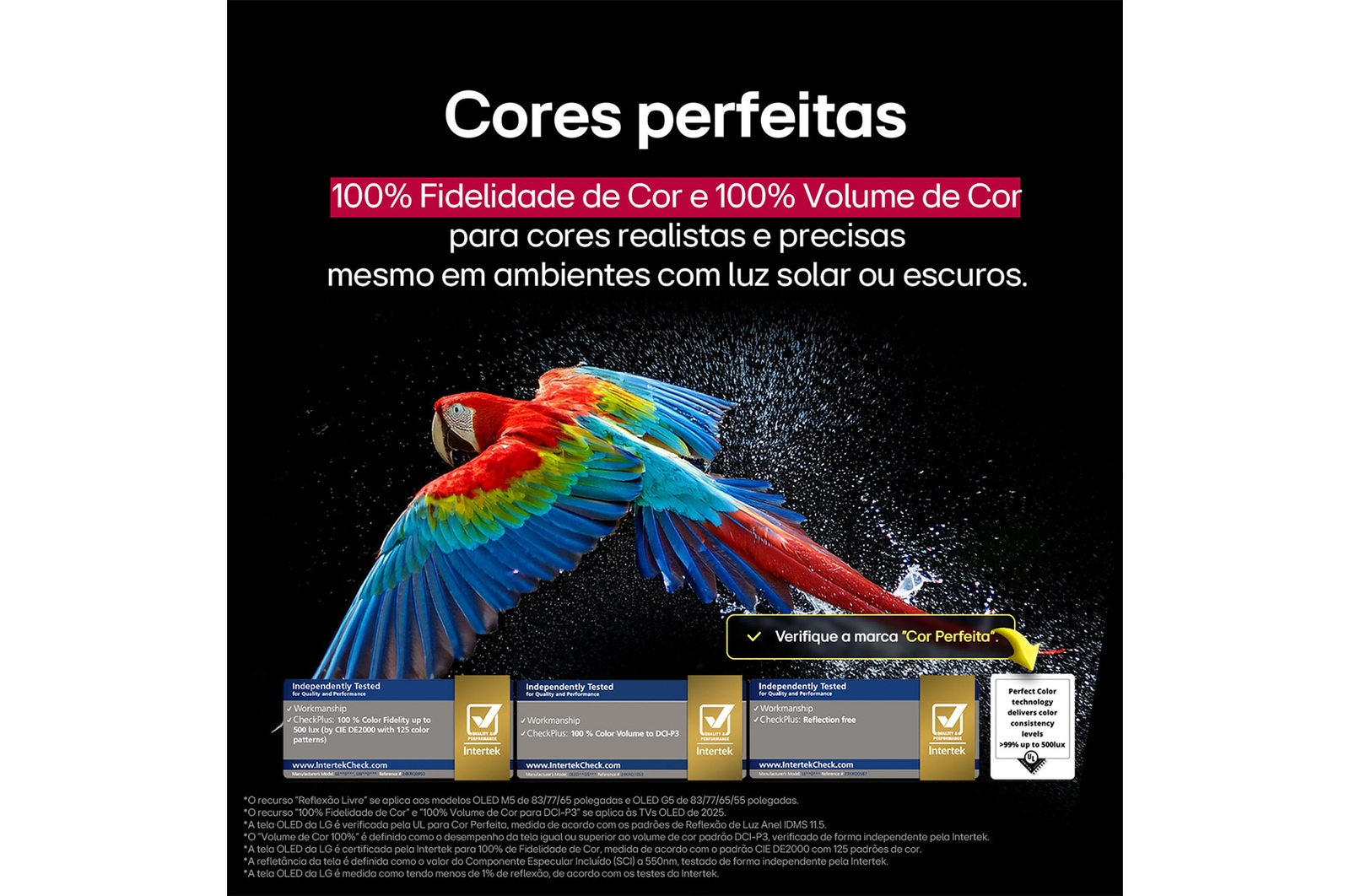 A tela de uma LG TV com um AI Magic Remote em primeiro plano. O botão AI está destacado, e um balão de fala mostra o texto: “Sugira um filme de que eu goste”. Na tela, vemos o ícone do usuário E, indicando como o AI Voice ID foi capaz de identificar qual era o usuário e fornecer recomendações personalizadas com base apenas na sua voz. 