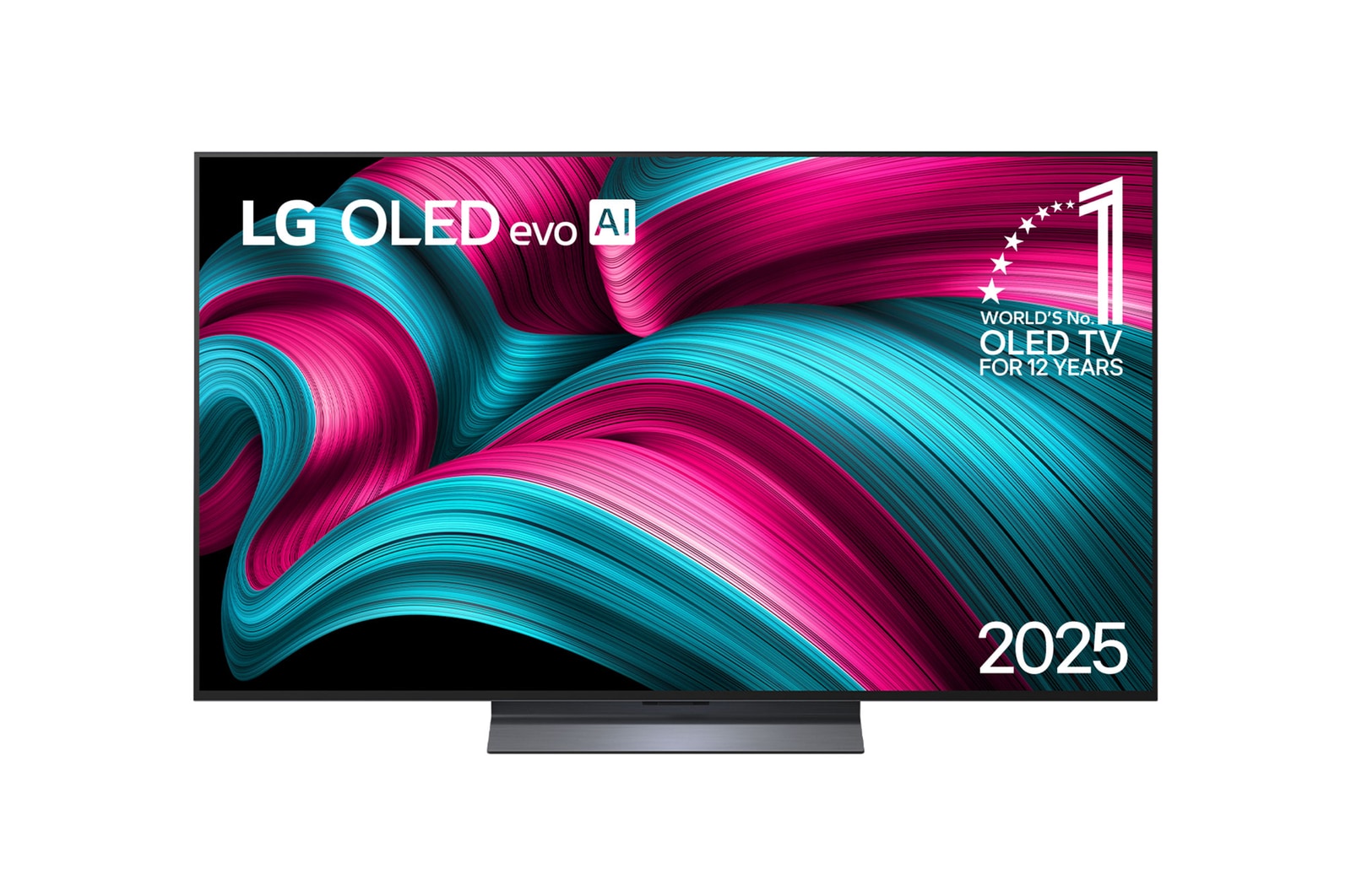 Vista traseira da Smart TV 4K LG OLED evo AI C5.