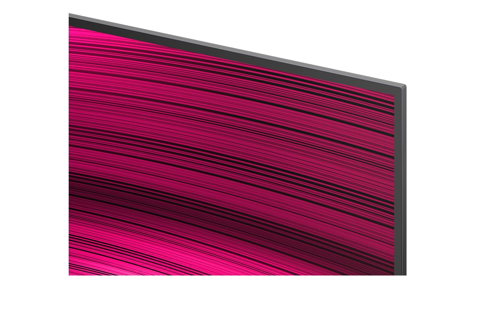 Vista lateral da Smart TV 4K LG OLED evo AI C5.