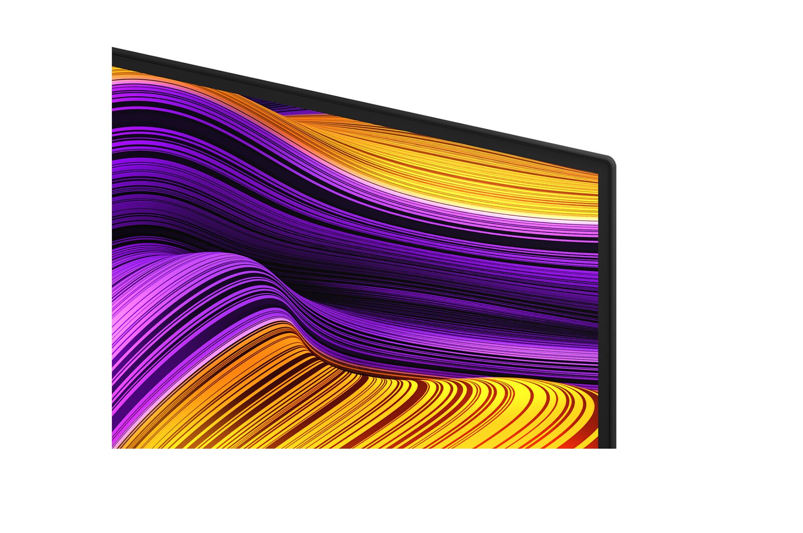Vista lateral da Smart TV 4K LG OLED evo AI G5.