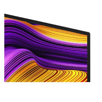 Vista lateral da Smart TV 4K LG OLED evo AI G5.