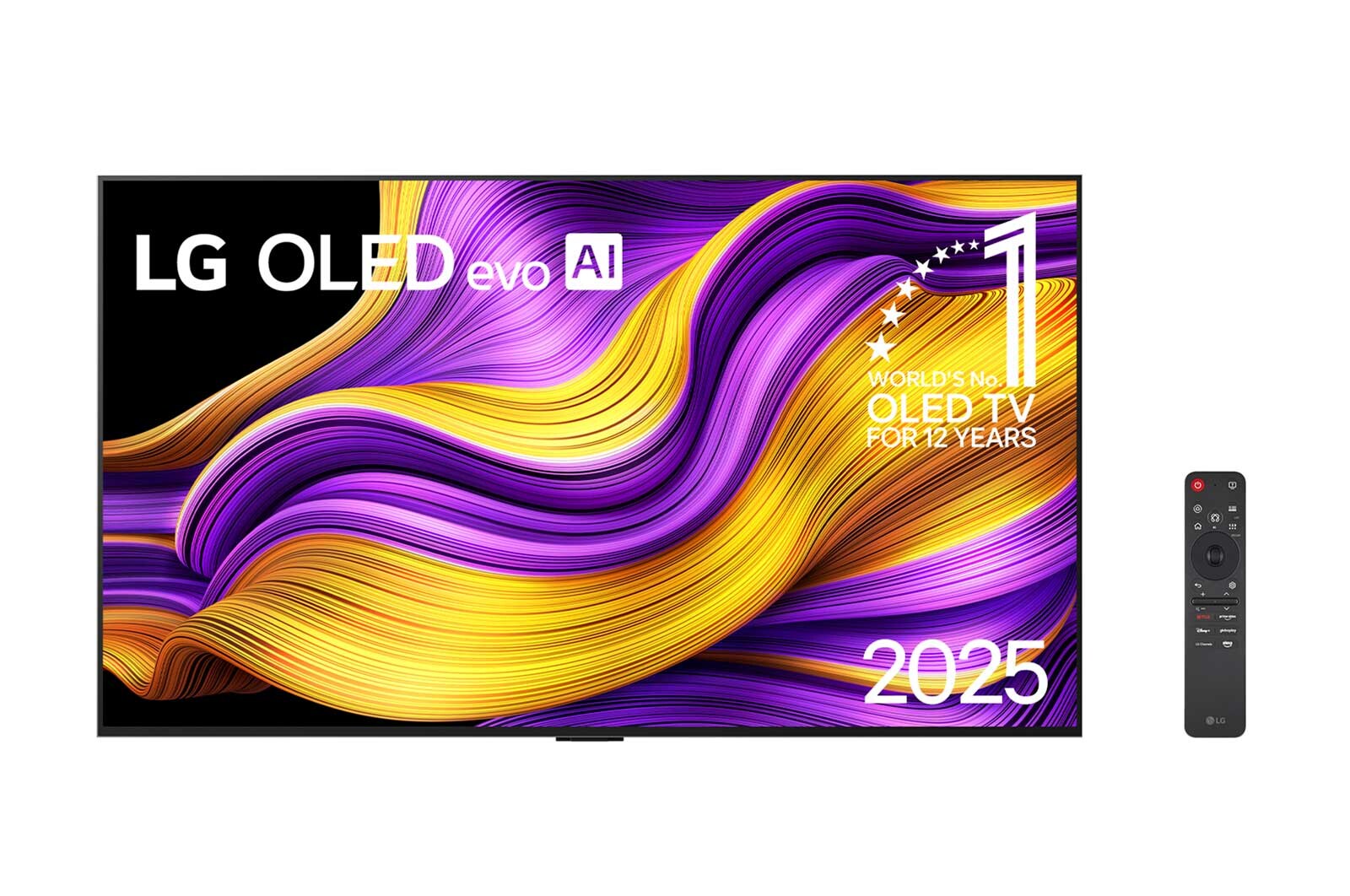 Vista frontal da Smart TV LG OLED evo AI G5 4K de 55 polegadas 2025 OLED55G5PSA