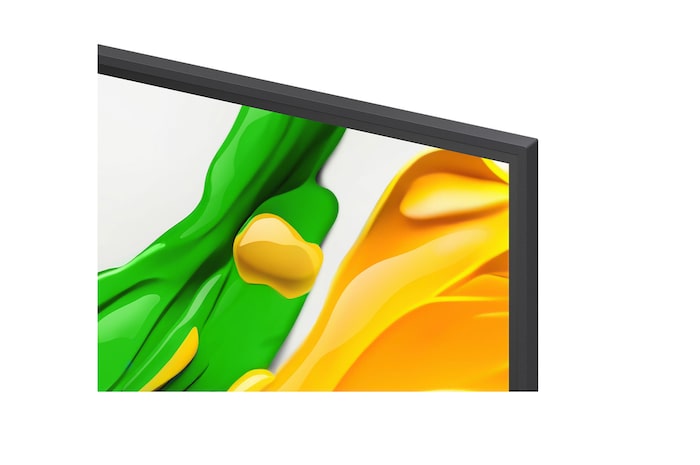 Vista lateral esquerda da LG QNED evo QNED85 TV