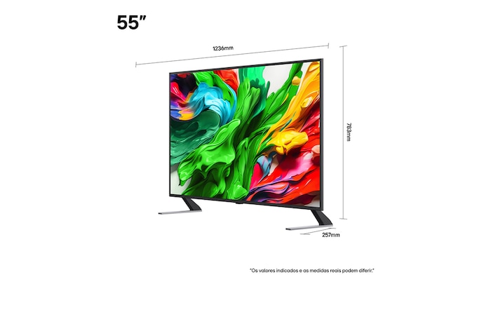 Flor holográfica 3D em vários tons e matizes diferentes em um fundo preto. A definição e os detalhes da flor mostram a capacidade da QNED MiniLED de produzir imagens com cores, brilho e contraste excepcionais. O título descreve como a tecnologia MiniLED melhora a clareza e oferece um contraste excepcional.