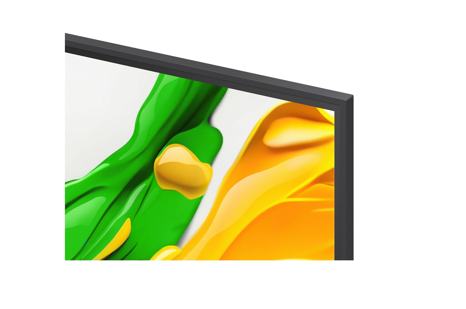 Vista lateral esquerda da LG QNED evo QNED85 TV 