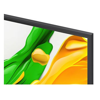 Vista lateral esquerda da LG QNED evo QNED85 TV 
