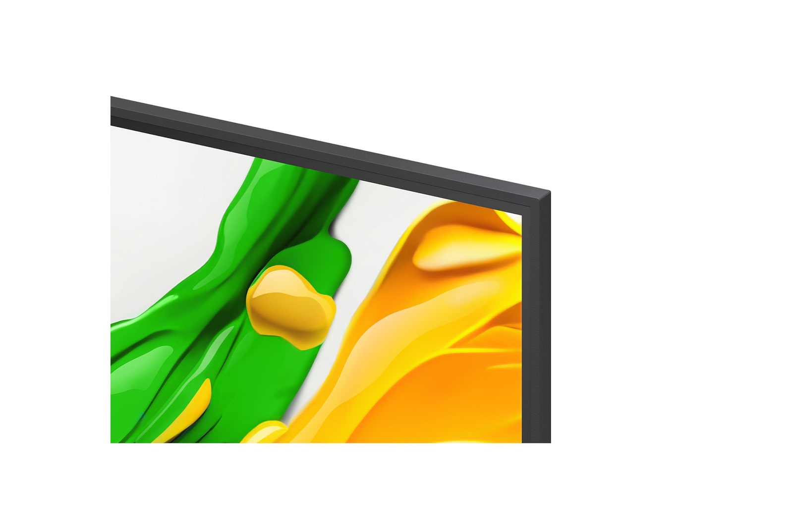 Vista lateral esquerda da LG QNED evo QNED85 TV 