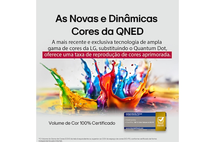 O processador alpha 8 AI Gen2 se ilumina de laranja e rosa, e raios de luz coloridos saem dele. O título fala sobre como o processador oferece qualidade 4K, cores e brilho impressionantes. O texto da imagem diz que o processamento neural de IA da NPU é aproximadamente 1,7 vez maior e que a operação da CPU é 1,4 vez mais rápida.