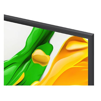 Vista lateral esquerda da LG QNED evo QNED85 TV 