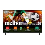 Vista traseira da LG QNED82 TV