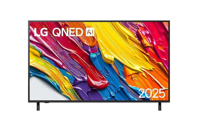 Vista traseira da LG QNED82 TV