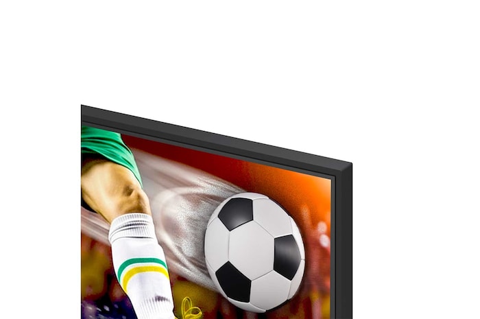 Vista lateral esquerda da LG QNED82 TV