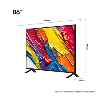 Comparação antes e depois de como o LG 4K Super Upscaling melhora a qualidade da imagem. Dois painéis mostrando a mesma imagem de um pássaro colorido pousado em um galho em uma floresta; o painel da direita está desbotado. O título fala sobre como o 4K Super Upscaling melhora a resolução, o brilho e a nitidez. 