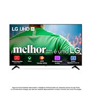 Vista frontal da Smart TV LG UHD AI 4K UA75 de 43 polegadas 2025 43UA7500PSA