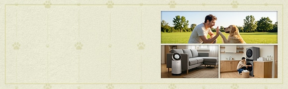 Banner lifestyle que retrata as rotinas do dia a dia em casa com eletrodomésticos LG.	